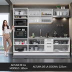Cocina Integral Agata 2.70 Metros Blanco 01