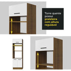 Cocina Integral Agata 2.90 Metros Marrón/Blanco 01