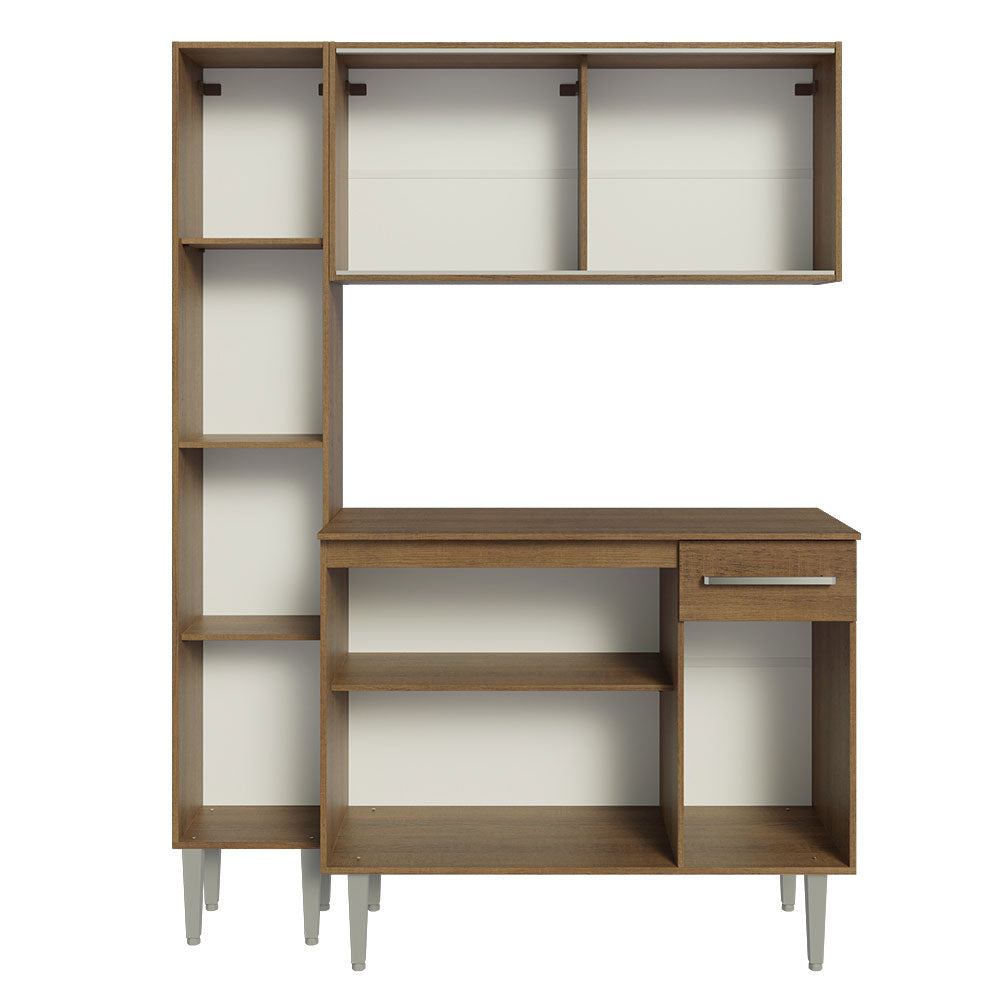 Cocina Integral Emilly 1.40 Metros Marrón 05
