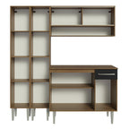 Cocina Integral Emilly 169 cm 13 Marrón/Negro Madesa