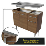 Cocina Integral Emilly 2.30 m con Mesón de Acero 12