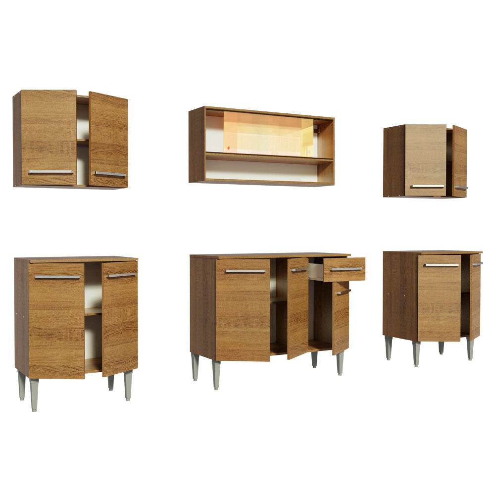 Cocina Integral Emilly Smile 2.30 Metros Marrón