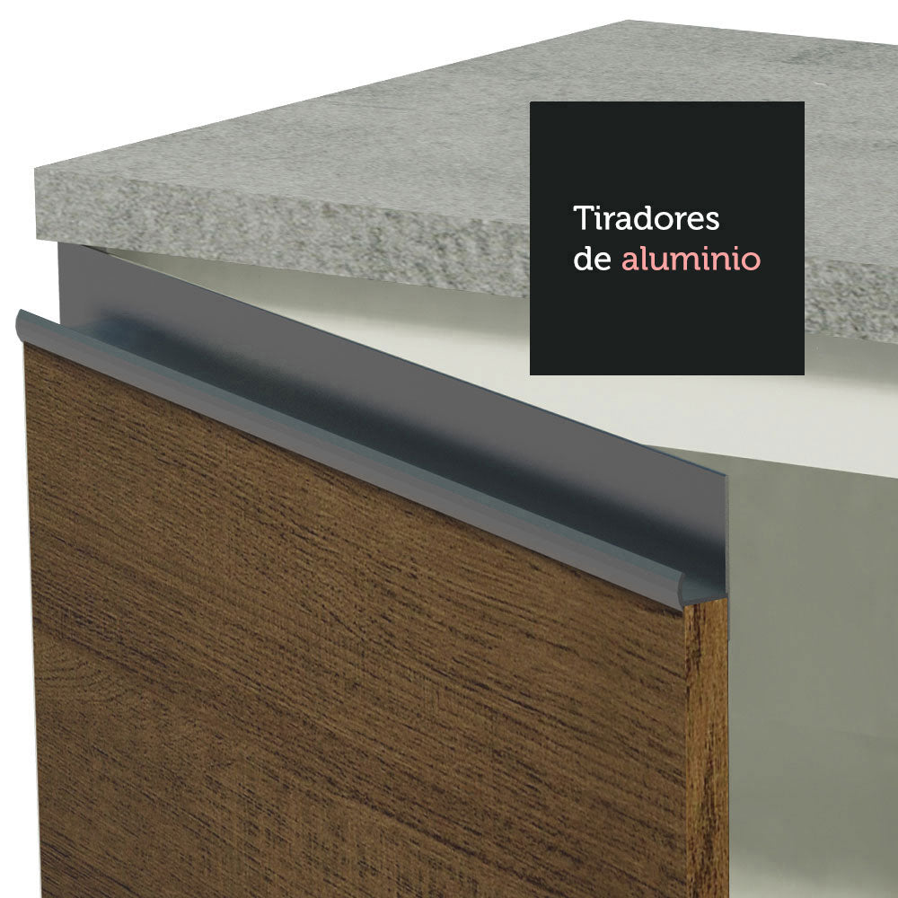 Cocina Integral Glamy 1.80 Metros Blanco/Marrón 09