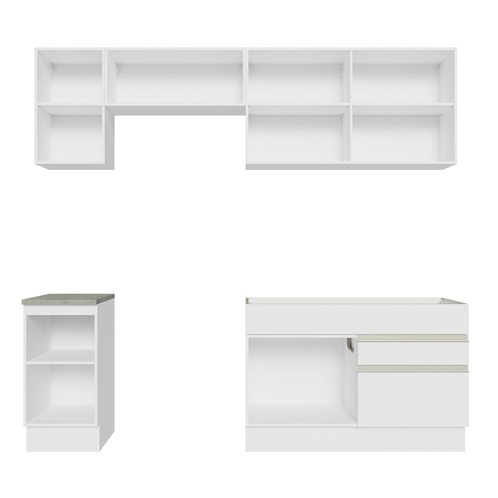 Cocina Integral Glamy 2.40 Metros Blanco 07