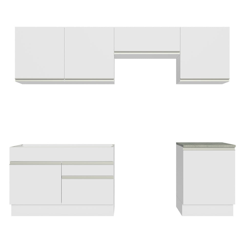 Cocina Integral Glamy 2.60 Metros Blanco 04