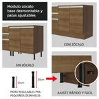 Cocina Integral Glamy 2.60 Metros Marrón 05