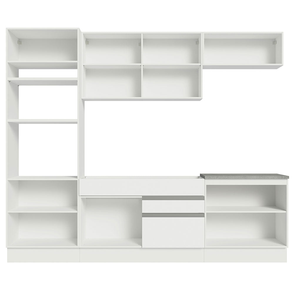 Cocina Integral Glamy 2.70 Metros Blanco 13