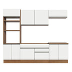 Cocina Integral Glamy 2.70 Metros Marrón/Blanco 13
