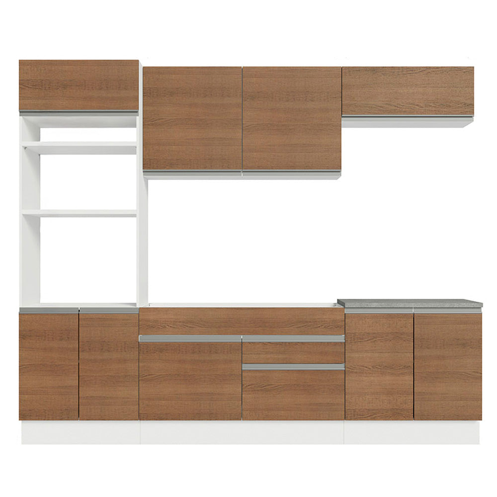 Cocina Integral Glamy 2.70 Metros Blanco/Marrón 13
