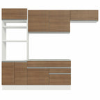 Cocina Integral Glamy 2.70 m con Encimera Blanco/Marrón 14