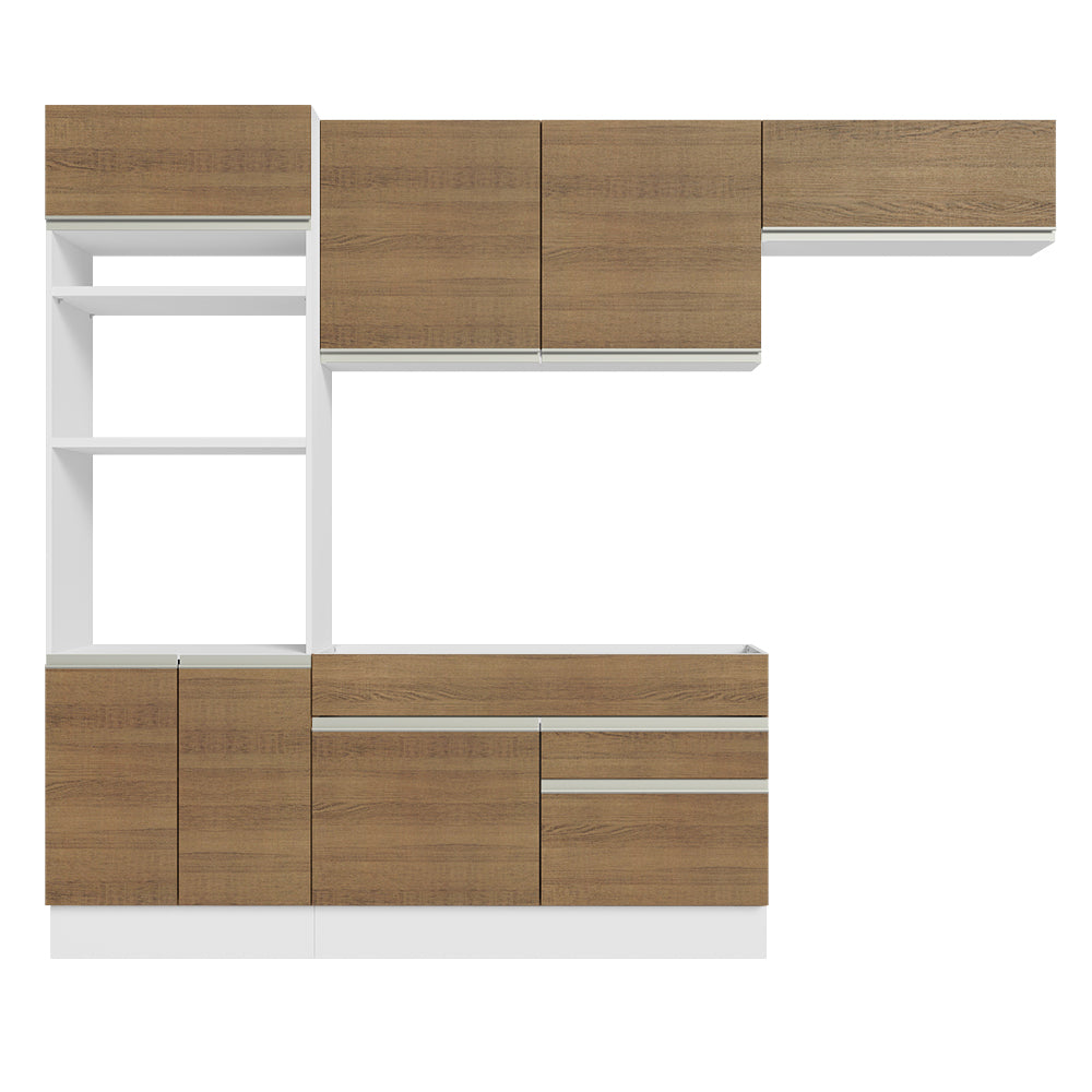 Cocina Integral Glamy 2.70 Metros Blanco/Marrón 15