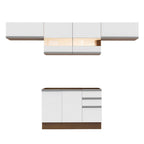 Cocina Integral Marina 2.80 Metros Marrón/Blanco