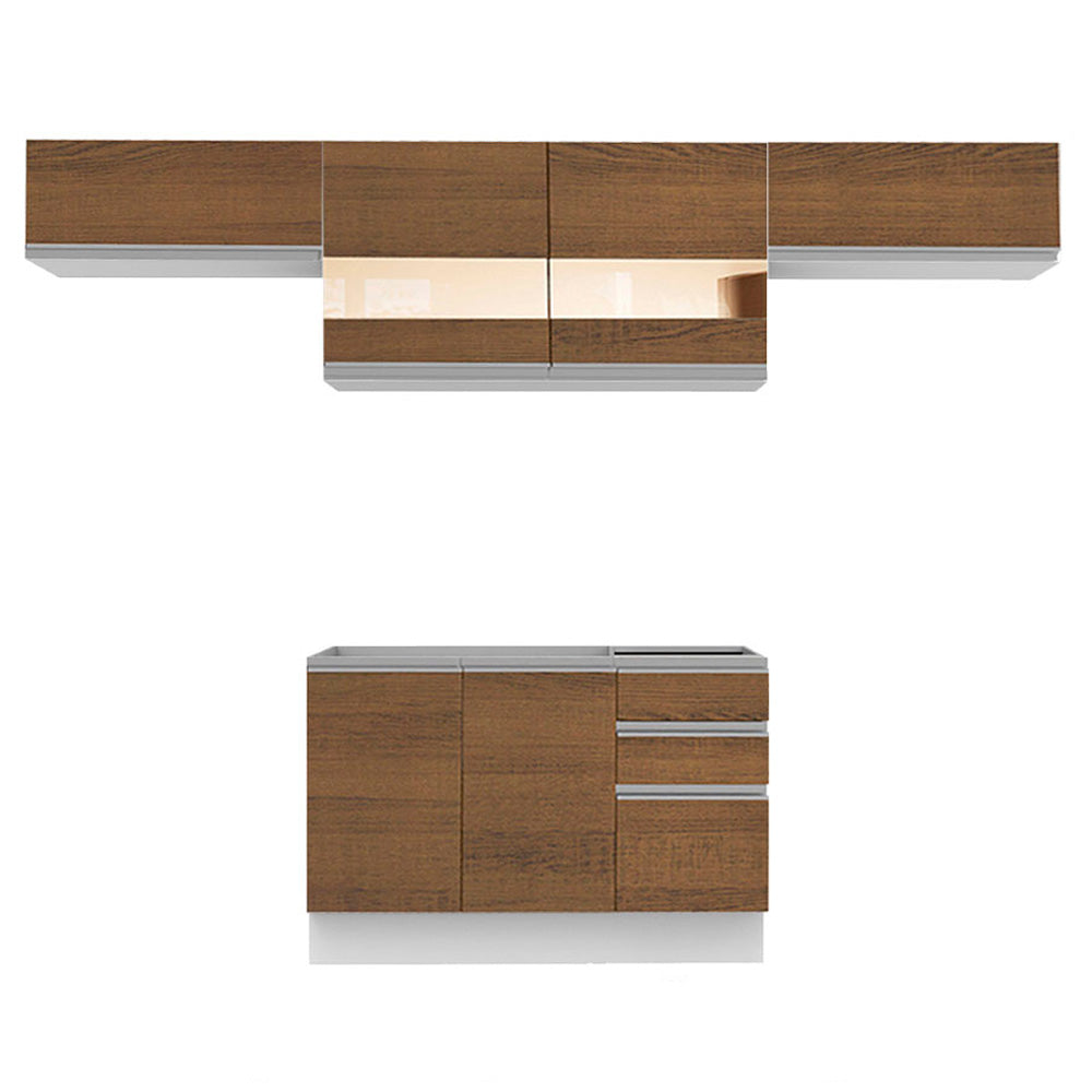 Cocina Integral Marina 2.80 Metros Blanco/Marrón