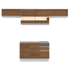 Cocina Integral Marina 2.80 Metros Blanco/Marrón