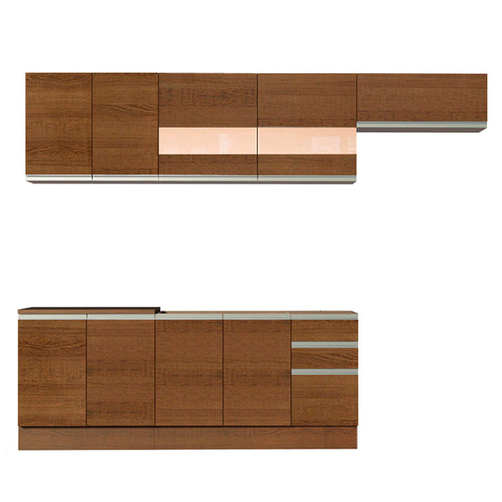 Cocina Integral Marcela 2.80 Metros Marrón