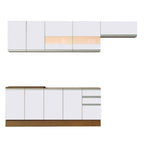 Cocina Integral Marcela 2.80 Metros Marrón/Blanco