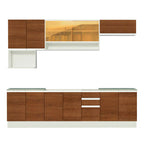 Cocina Integral Genova 2.80 Metros Blanco/Marrón