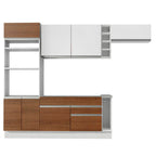 Cocina Integral Safira 2.90 Metros Blanco/Marrón/Blanco 04