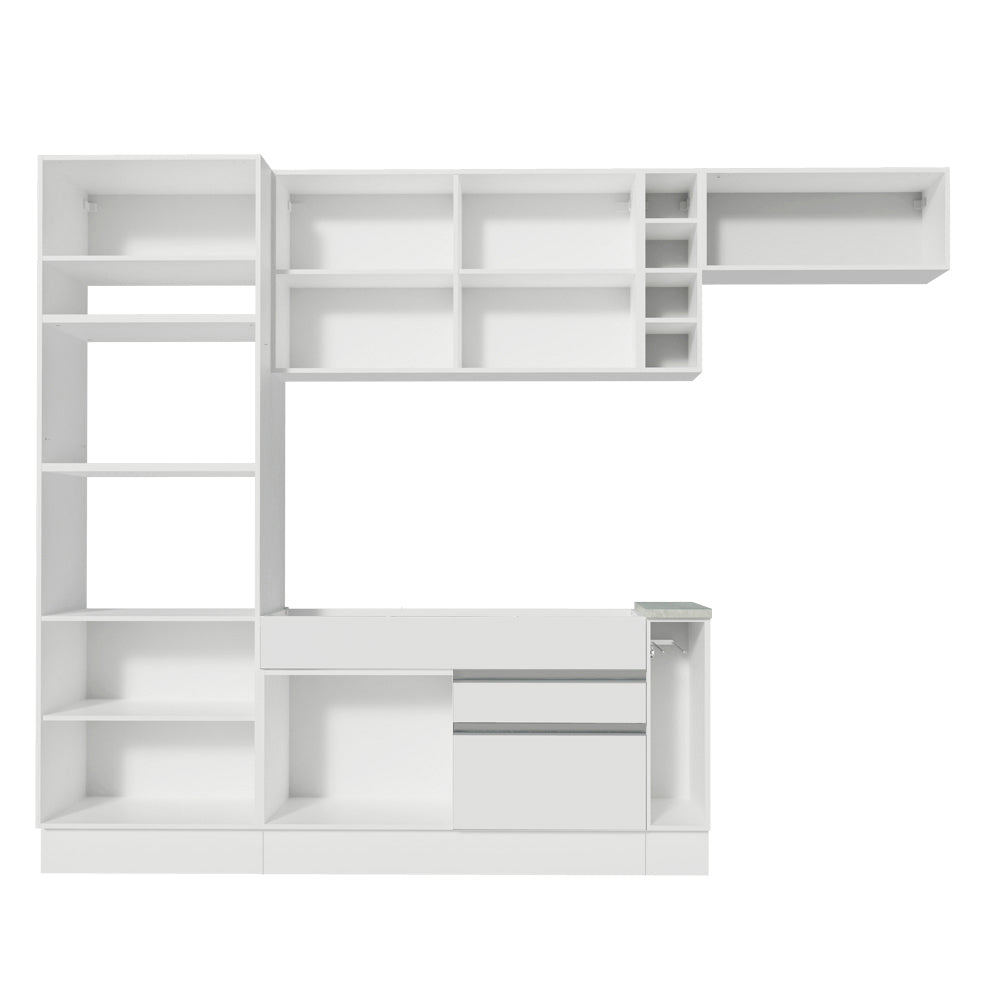 Cocina Integral Safira 2.90 m con Encimera 14 Blanco