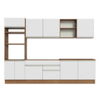Cocina Integral Glamy 3.10 Metros Marrón/Blanco 02