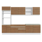 Cocina Integral Glamy 3.10 Metros Blanco/Marrón 02