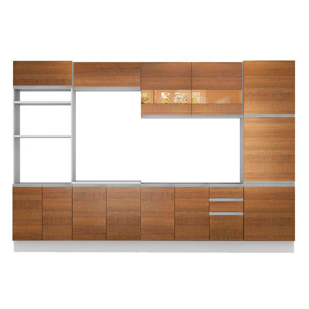 Cocina Integral Roma 3.30 Metros Blanco/Marrón