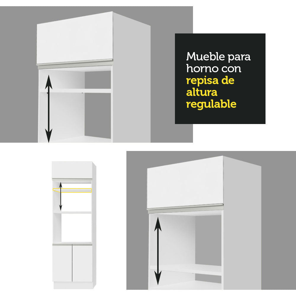 Cocina Integral Glamy 3.50 Metros Blanco