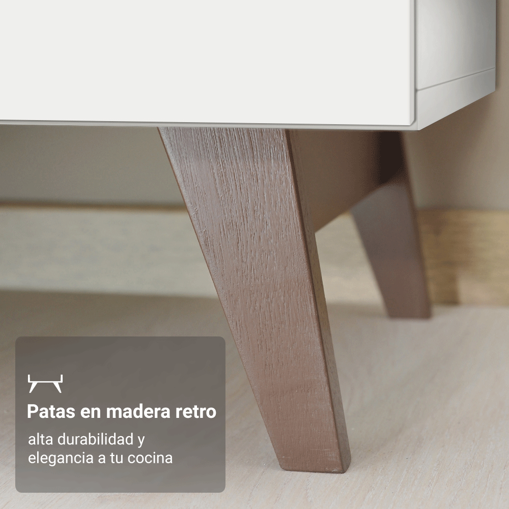 Cocina Integral Reims 2.50 m con Encimera Blanco 08