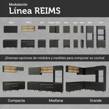 Kit Mueble de Cocina Superior y Mueble Bajo Reims 1.20 Metros