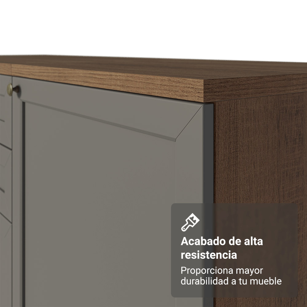 Cocina Integral Vik 1.80 Metros Marrón/Gris 05