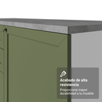 Cocina Integral Vik 2.80 m con Encimera Blanco/Verde 01
