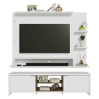 Centro de Entretenimiento para TV Metz Mesa y Panel Hasta 60 Pulgadas Blanco
