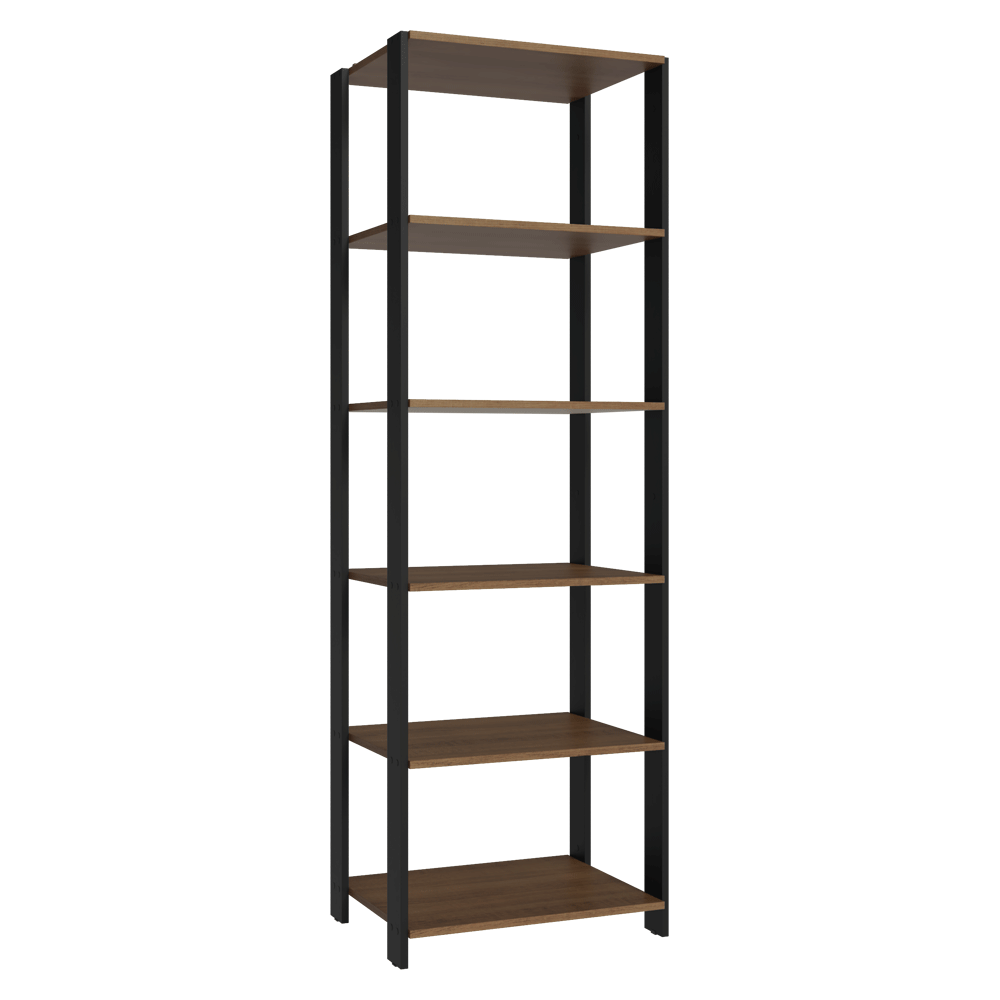Armário Estante Multiuso para Oficina con 5 Niveles 59 cm Marrón/Negro