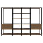 Armario Estante Organizador Multiuso 258 cm Marrón/Negro Madesa