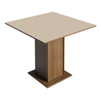 Juego de Comedor Alana con 4 Sillas Marrón/Crema/Beige