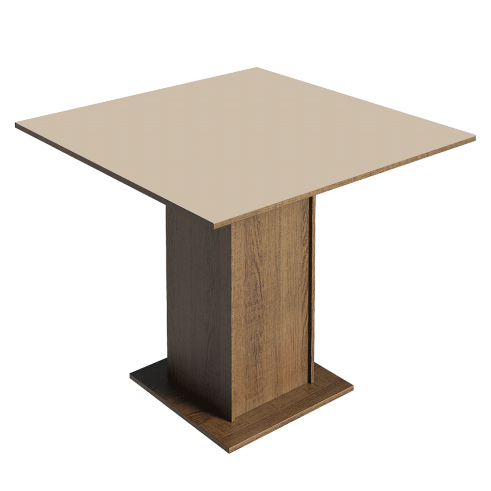 Juego de Comedor Livia con 4 Sillas Marrón/Crema/Imperial