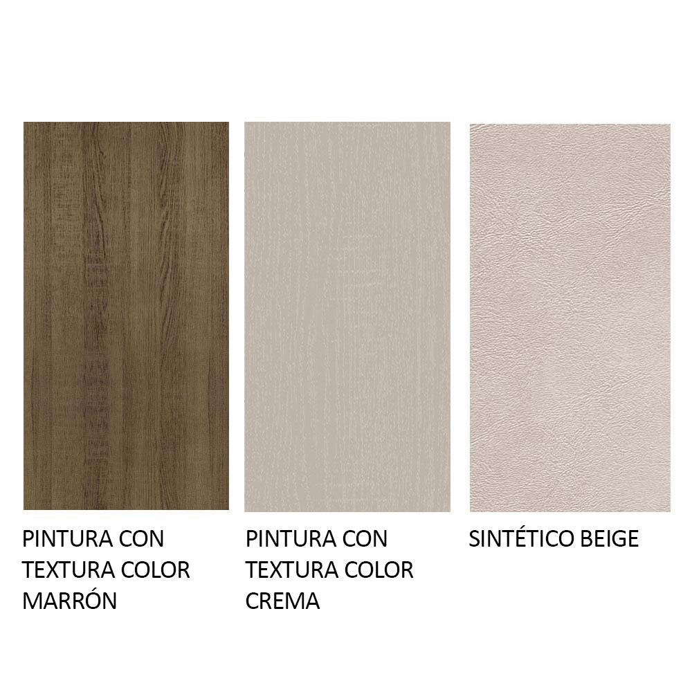 Juego de Comedor Elisa con 4 Sillas Marrón/Crema/Beige