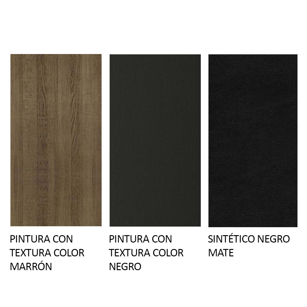 Juego de Comedor Elisa con 4 Sillas Marrón/Negro