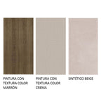Juego de Comedor Claire con 4 Sillas Marrón/Crema/Beige