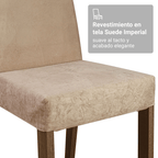 Juego de Comedor Évora con 4 Sillas Marrón/Imperial