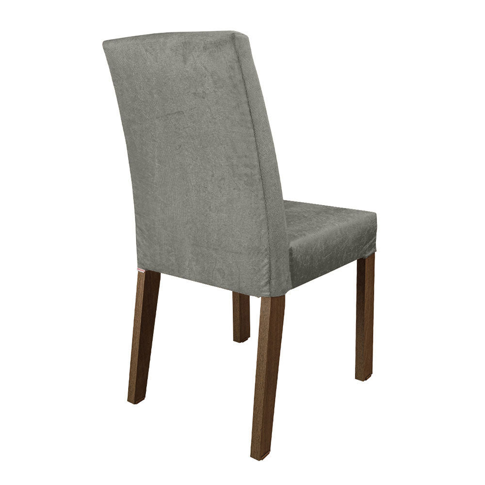 Juego de Comedor Hanna con 6 Sillas Marrón/Gris/Plateado