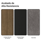 Juego de Comedor Alexis con 6 Sillas - Tablero de Madera y Cubierta de Cristal Marrón/Negro/Plateado