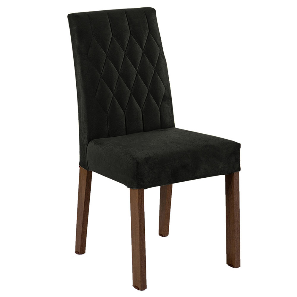 Juego de Comedor Madesa Allegro con 6 Sillas Marrón/Negro/Oxford
