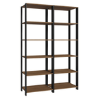 Armario Estante Organizador Multiuso Madesa con 10 Niveles 118 cm Marrón/Negro