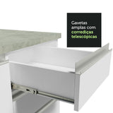 Kit 3 Muebles para Baño 180 cm 3 Puertas 3 Cajones con Encimeras