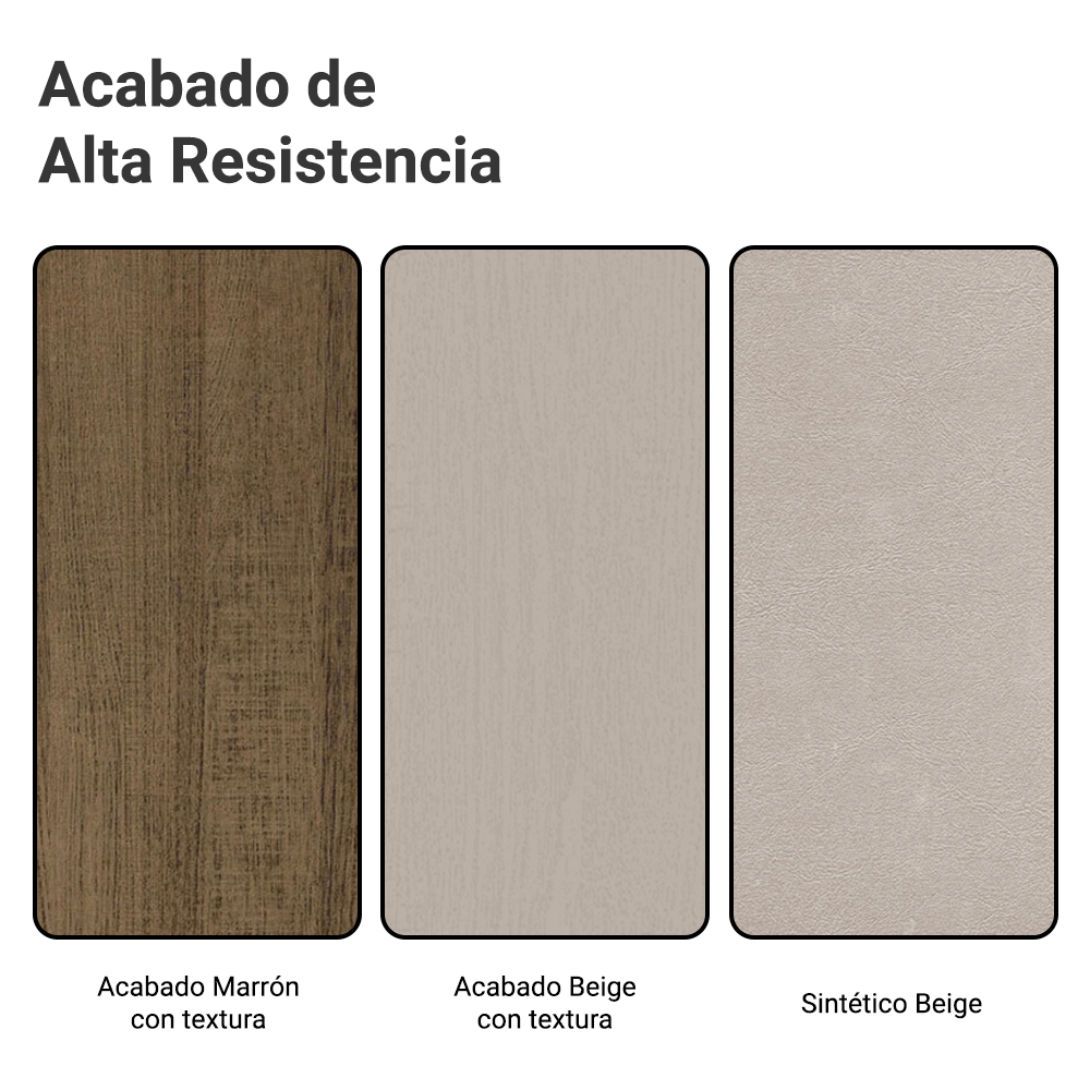 Juego de Comedor Panamá con 8 Sillas Marrón/Crema/Sintético Beige