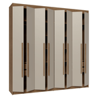 Closet Venus 8 Puertas 4 Cajones 2 Barrales MarrónCrema