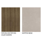 Juego de Comedor Tina con 4 Sillas Marrón/Beige