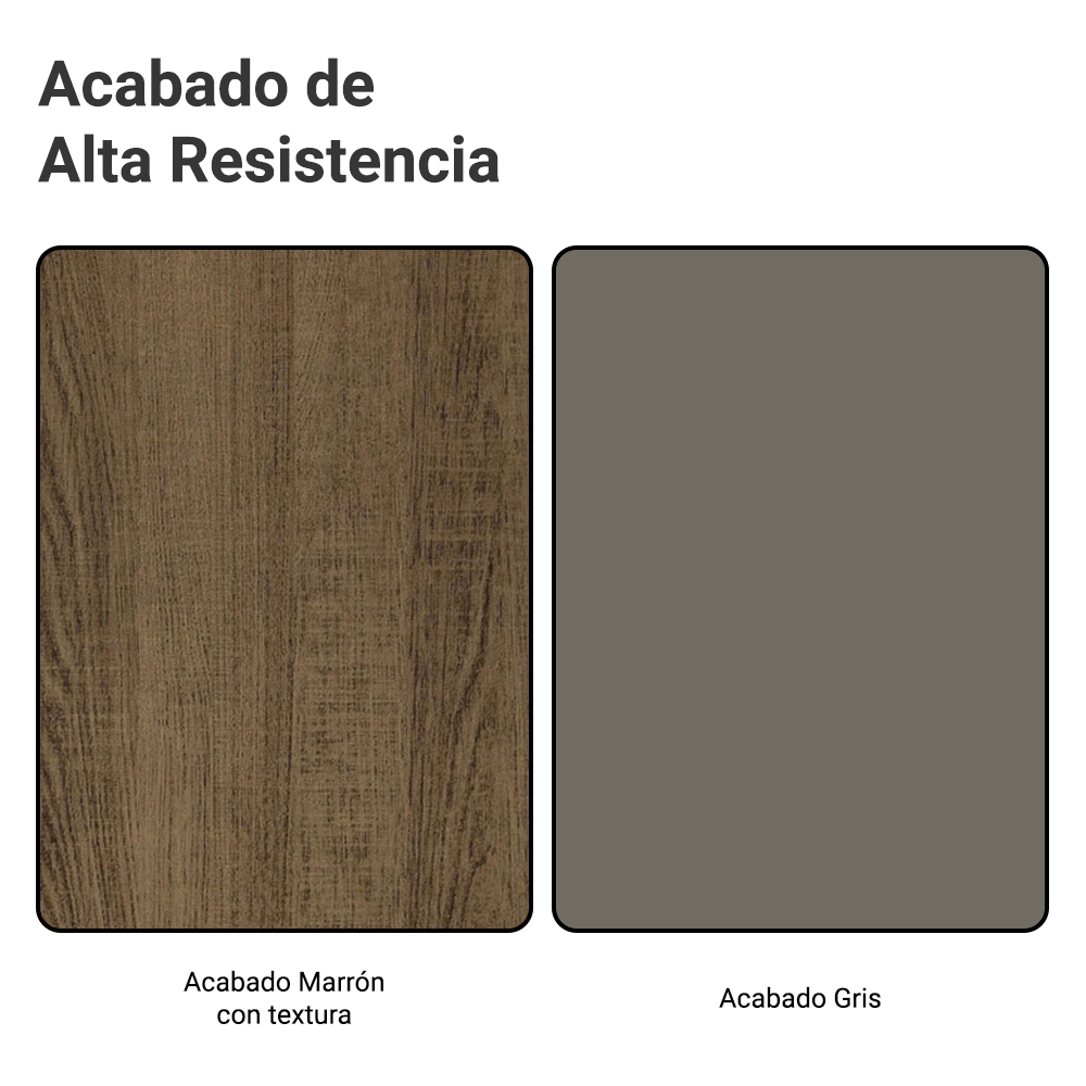 Mueble de Cocina Bajo Vik 1.20 Metros 2 Puertas Marrón/Gris