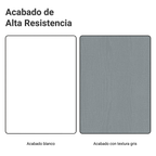 Mueble de Cocina Bajo Agata 1.20 m 2 Puertas 3 Cajones con Encimera Blanco/Gris